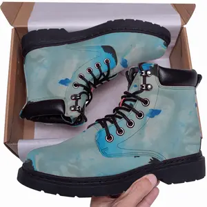 Men Black Silverturquoise Animal Spirit Mid Top Boots