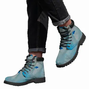 Men Black Silverturquoise Animal Spirit Mid Top Boots