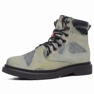 Men Bird In Silver And Black Mid Top Boots