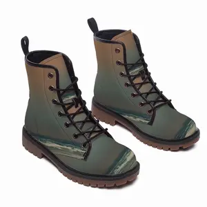 Men The Beach Leather Work Boots