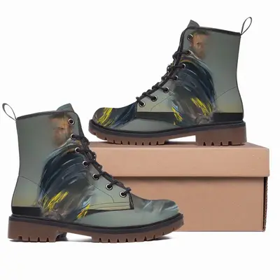 Men Hommage À Van Gogh Leather Work Boots