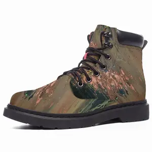 Men Bronze Abstraction Mid Top Boots