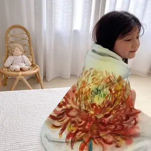 Autumn Flower Kids Hat Blanket