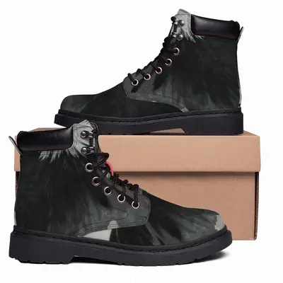 Men Footprinted Mid Top Boots