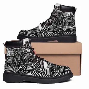 Men Owl Spirit Animal Mid Top Boots