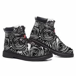 Men Owl Spirit Animal Mid Top Boots