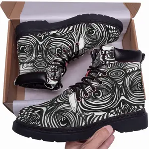 Men Owl Spirit Animal Mid Top Boots