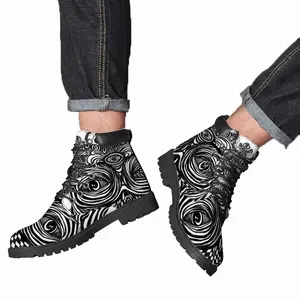 Men Owl Spirit Animal Mid Top Boots