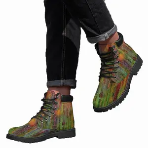 Men Orangespot Mid Top Boots