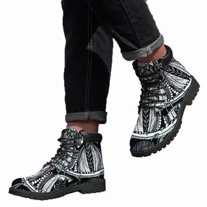 Men Necklace Mid Top Boots