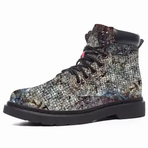 Men Whitegrid Mid Top Boots