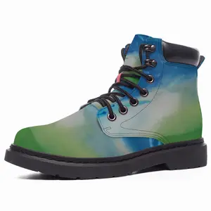 Men Waves Of Grass Right Panel Mid Top Boots