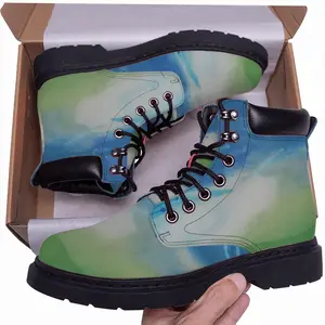 Men Waves Of Grass Right Panel Mid Top Boots