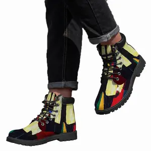 Men Silvester Stallone Mid Top Boots