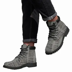 Men Shades Of Grey Mid Top Boots