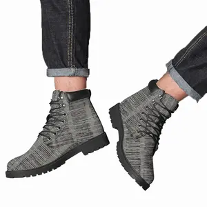 Men Shades Of Grey Mid Top Boots