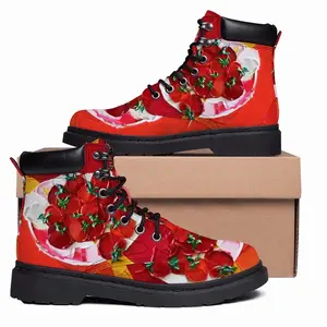 Men Cherry Tomatoes Mid Top Boots