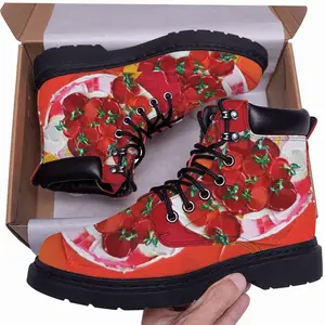 Men Cherry Tomatoes Mid Top Boots