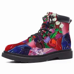 Men Cat And Vase Mid Top Boots