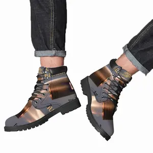 Men E-Mail Art Mid Top Boots