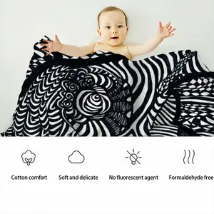 Spirit Elephant Baby Flannel Blanket (Vertical)