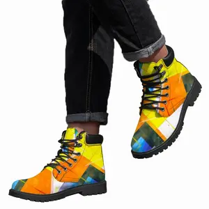 Men White Night Riot Mid Top Boots