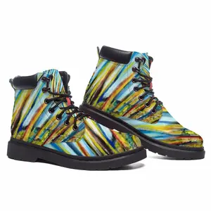 Men Colour Of Flames Mid Top Boots