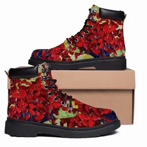 Men French Poppies Mid Top Boots