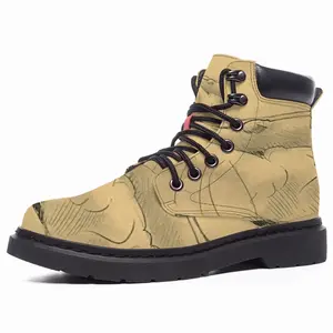 Men Half Nude Couching Mid Top Boots