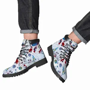 Men Coloured Leftovers Mid Top Boots