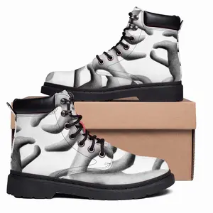 Men Amorphous Shapes Mid Top Boots