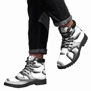 Men Amorphous Shapes Mid Top Boots