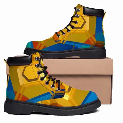 Men Yellow Submarine Mid Top Boots