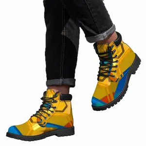 Men Yellow Submarine Mid Top Boots