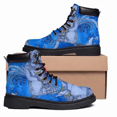 Men Drawing Ink - Blue Diva Mid Top Boots