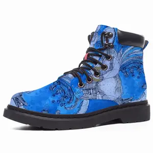 Men Drawing Ink - Blue Diva Mid Top Boots