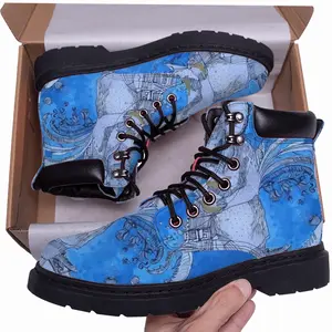 Men Drawing Ink - Blue Diva Mid Top Boots