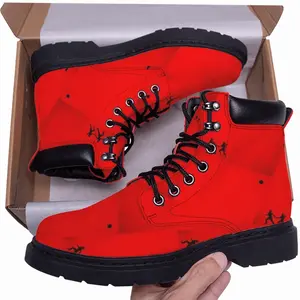 Men Deep Red (Decomposition) Mid Top Boots