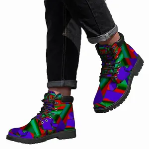 Men Polyhedrisme Mid Top Boots