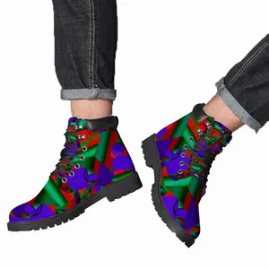 Men Polyhedrisme Mid Top Boots