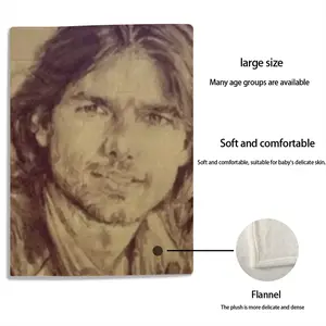 Tom Cruise Portrait Baby Flannel Blanket (Vertical)