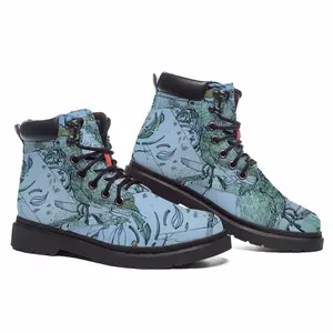 Men Cock And Lilies Of The Valley Mid Top Boots