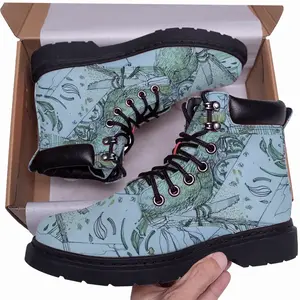 Men Cock And Lilies Of The Valley Mid Top Boots