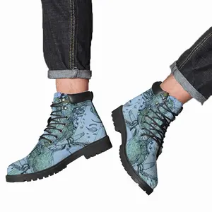 Men Cock And Lilies Of The Valley Mid Top Boots