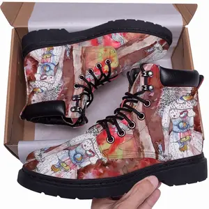 Men The Fruit- Drawing Ink Mid Top Boots