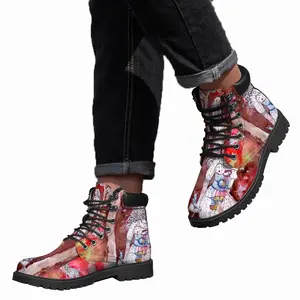 Men The Fruit- Drawing Ink Mid Top Boots