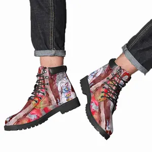 Men The Fruit- Drawing Ink Mid Top Boots