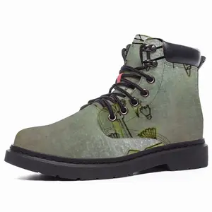 Men Angel Of Flowers - Stained Glass Mid Top Boots