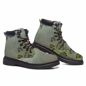 Men Angel Of Flowers - Stained Glass Mid Top Boots