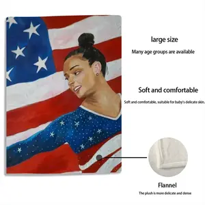 Aly Raisman Baby Flannel Blanket (Vertical)